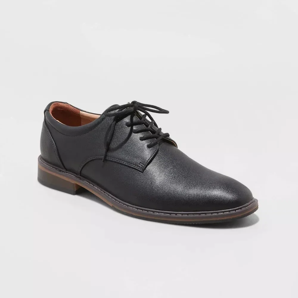 Men's Leo Wide Fit Dress Shoes Black Size‎ 10.5W New With Tags